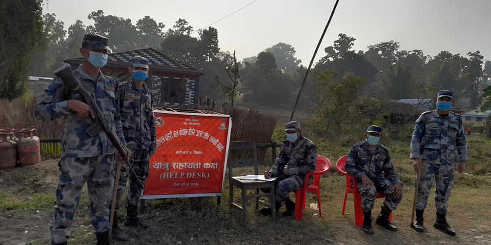 सशस्त्र प्रहरी बलद्वारा चाडपर्व लक्षित १ सय २२ हेल्प डेस्क र ३३ हेल्थ डेस्क स्थापना